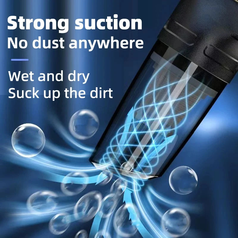 Multipurpose Vacuum Cleaner Handheld Powerful Suction Rechargeable for Car and Home Dual Use