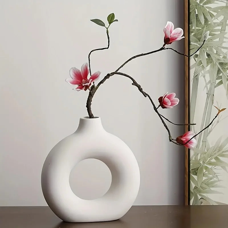 Modern Donut Vase Set - Nordic Minimalist