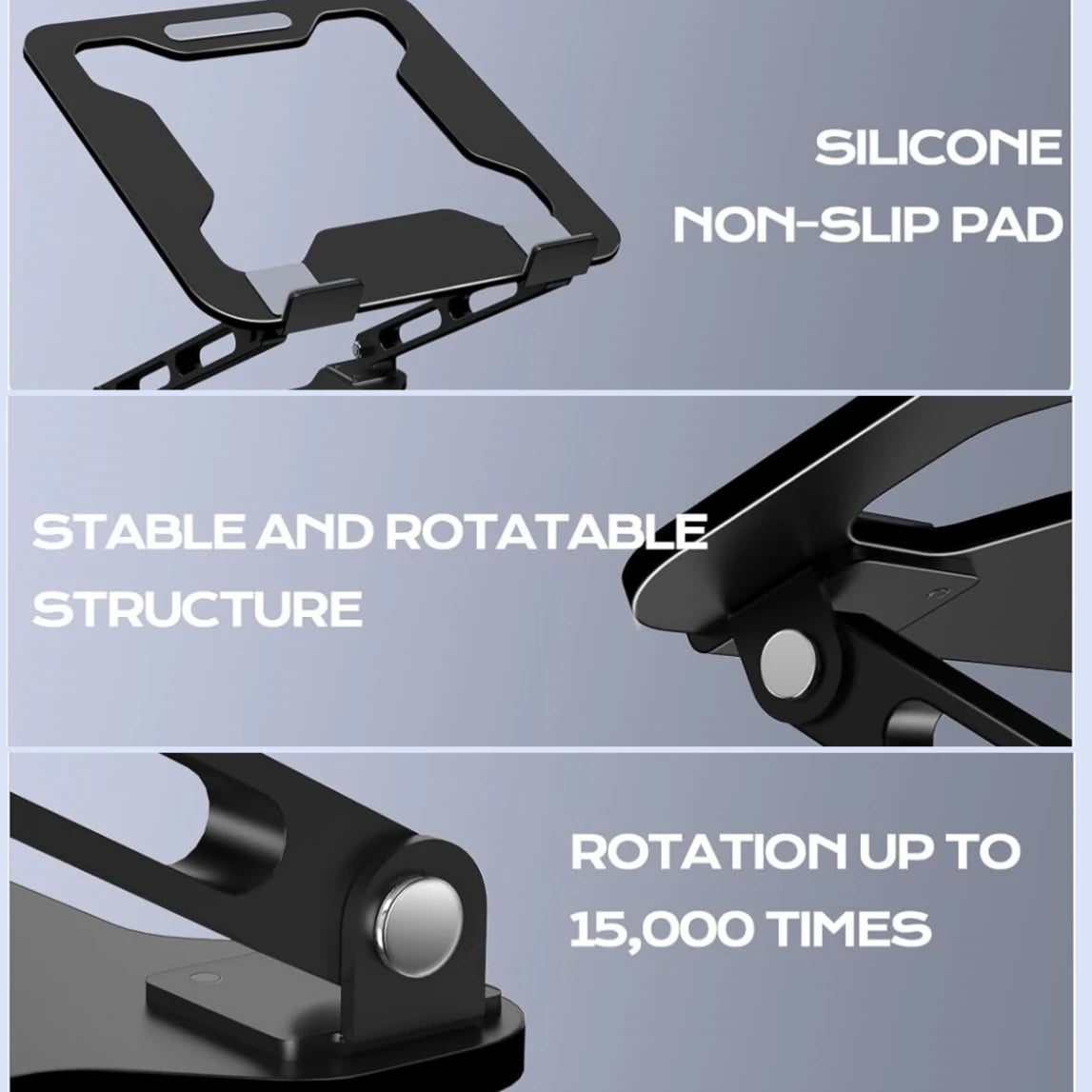 Adjustable Aluminum Laptop Stand - Foldable & Ergonomic
