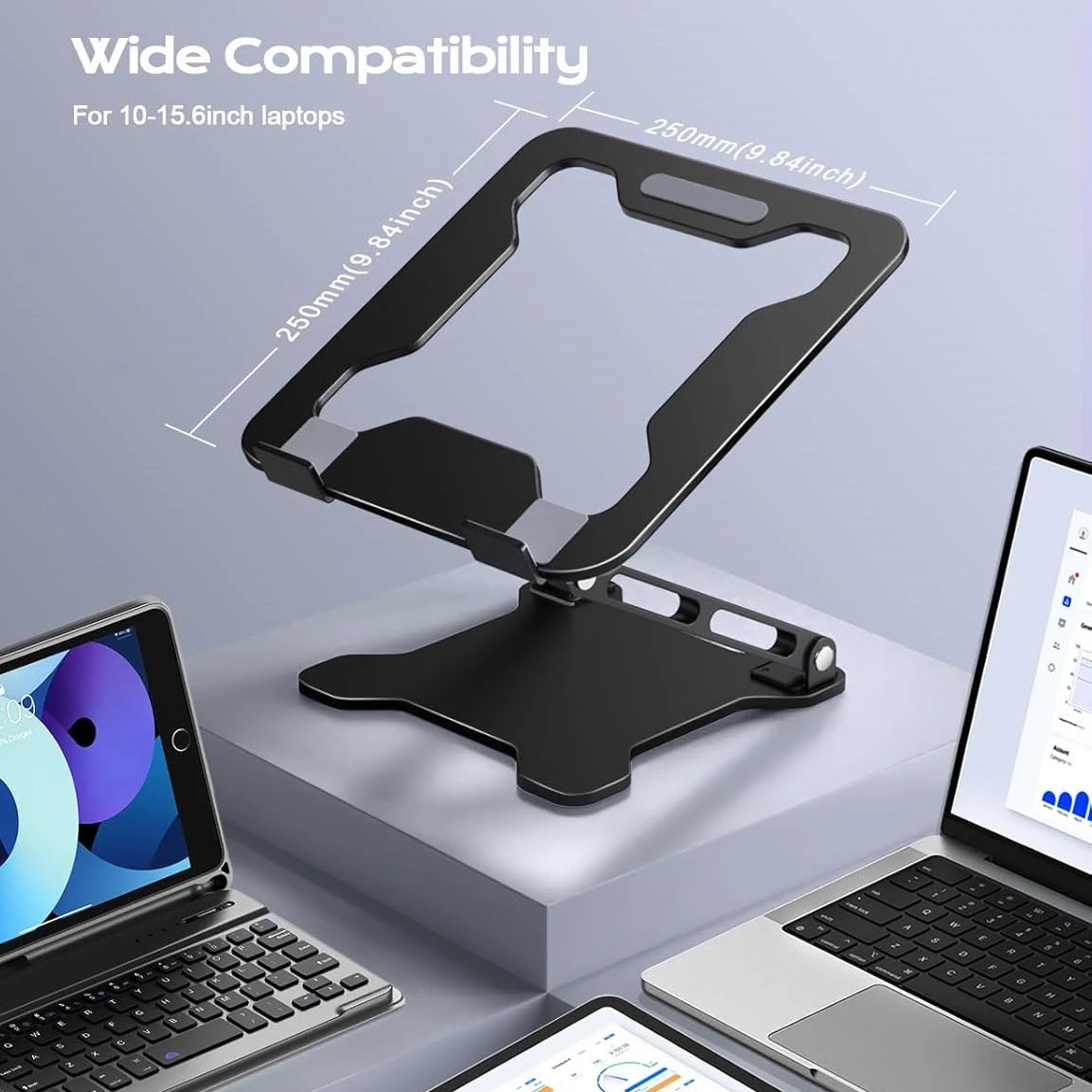 Adjustable Aluminum Laptop Stand - Foldable & Ergonomic